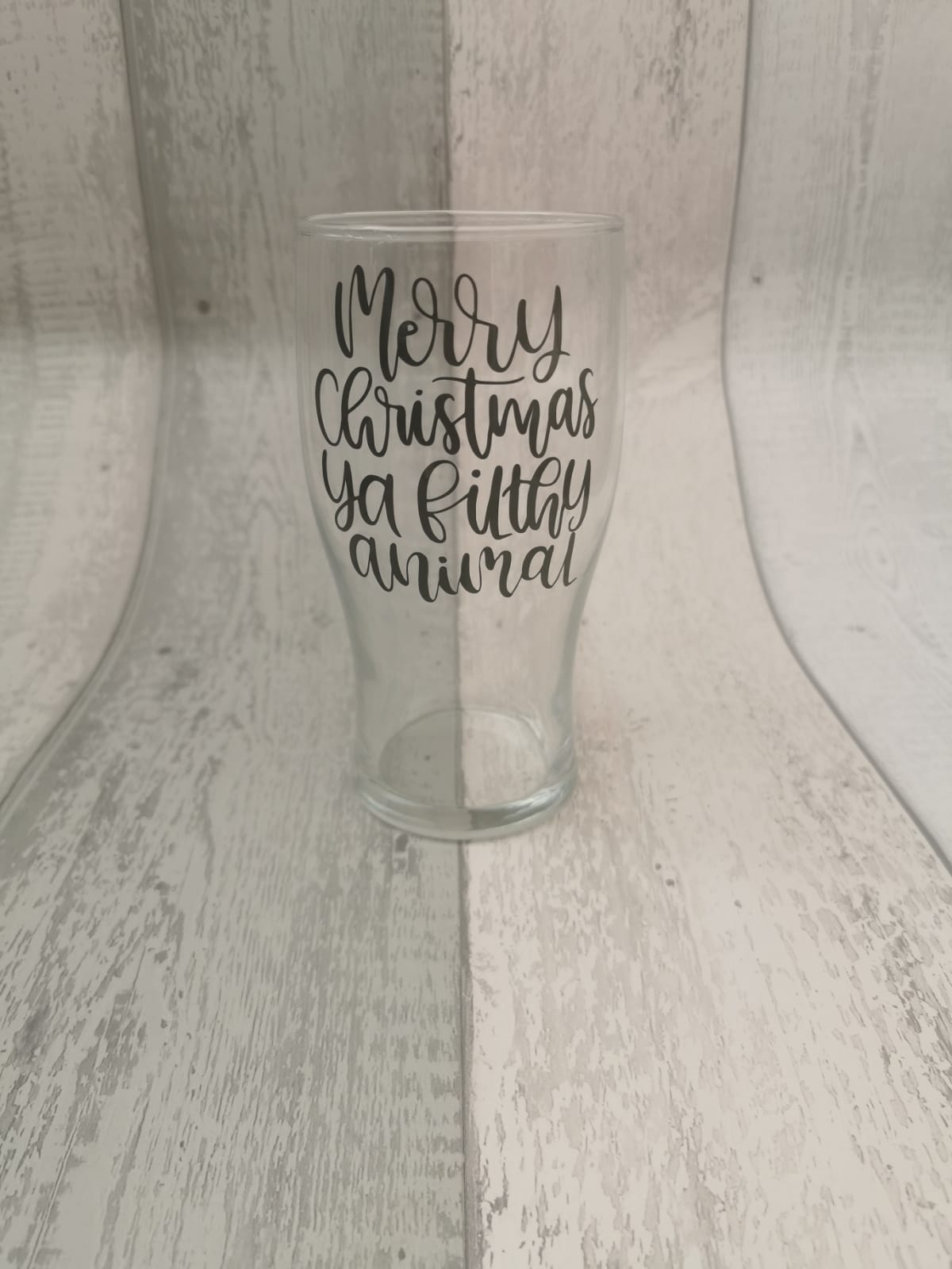 Christmas themed gin glass